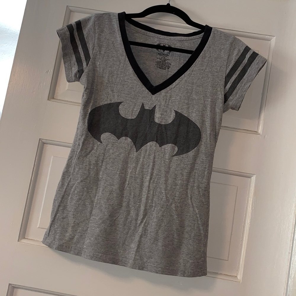 Medium Batman cotton V-neck T-shirt tee weathered